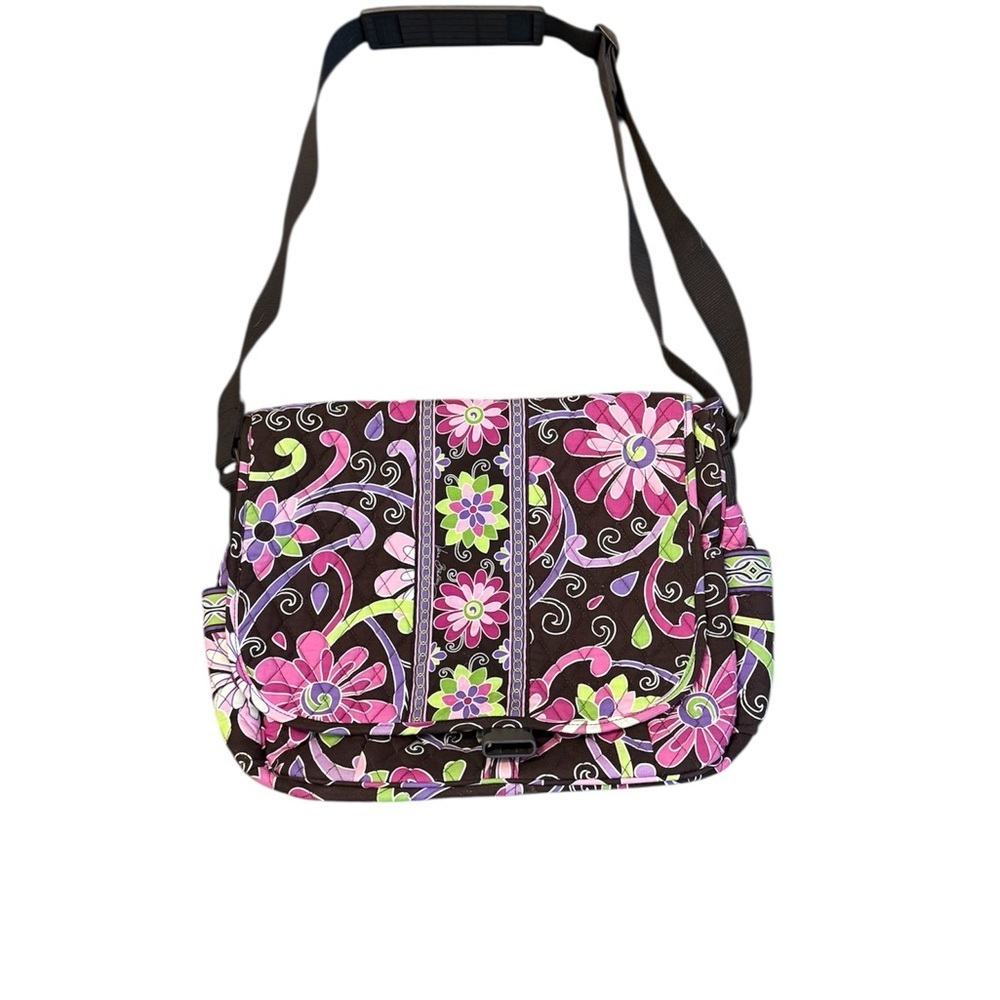 Vera Bradley Messenger Bag in Purple Punch